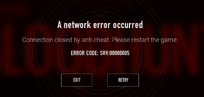 ERROR CODE: SRV: 00000005 – Bloodhunt