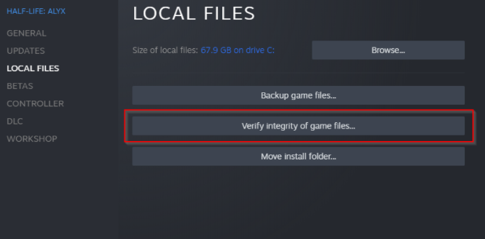 what does validating steam files do